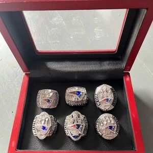 Tom Brady replica Championship Rings set of 6